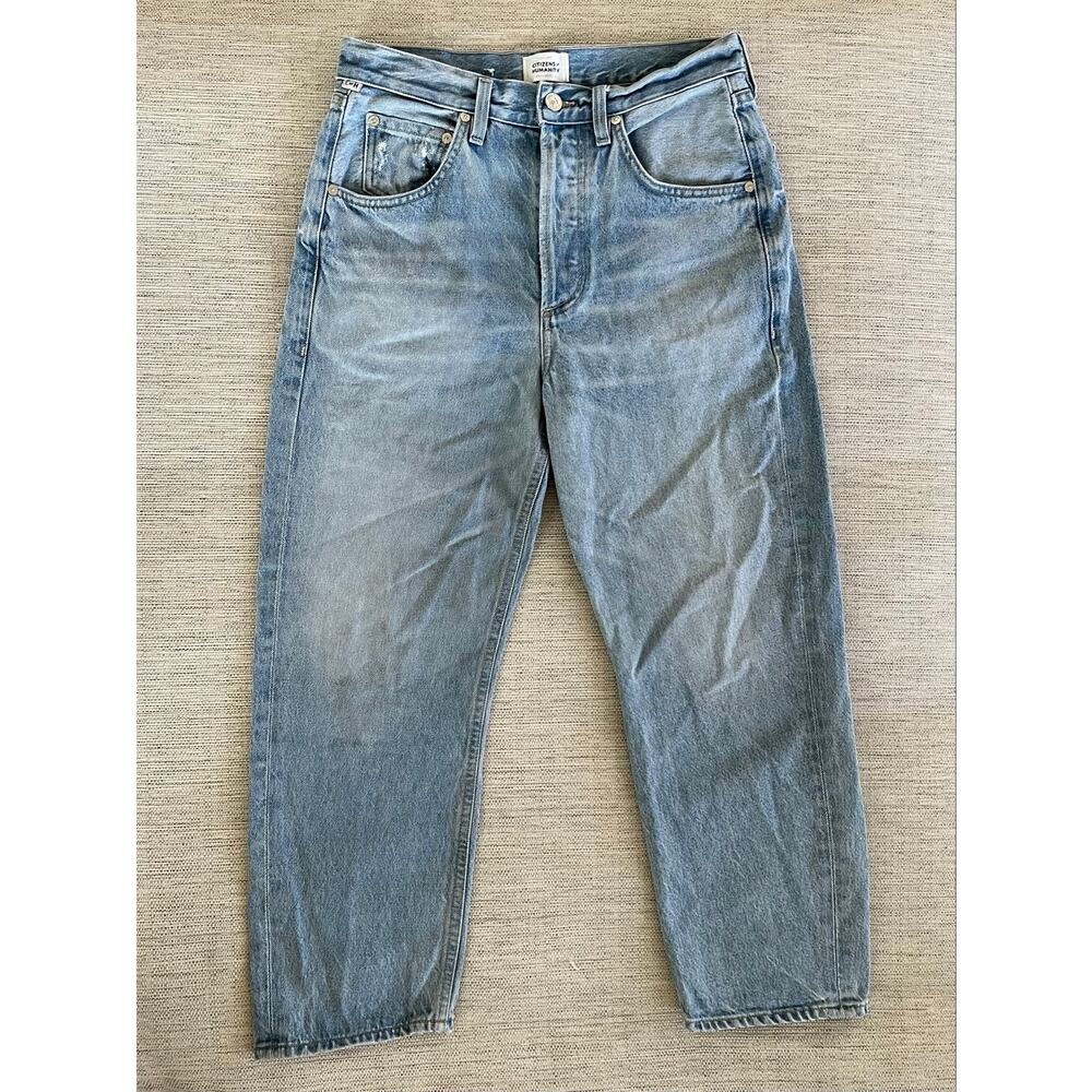 Citizens of Humanity Dahlia Bow Leg Size 26 Light Wash Jeans Cropped - Picture 4 of 10